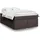 vidaXL Boxspringbett mit Matratze Dunkelbraun 140x200 cm Stoff