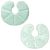 Navaris Thermo Pads Brustkissen 2 Stk. - 2x Gel Perlen Kühlkissen Wärmekissen für das Stillen - Stillzubehör wiederverwendbar - grün