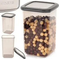 Behälter für trockene Lebensmittel Vorratsbehälter Küchenbehälter Vorratsdose mit Deckel 1,2 L - Grau
