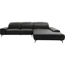 Musterring Wohnlandschaft MUSTERRING "MR 2490", schwarz (anthrazit, s), B:342cm T:207cm, Sofas, Wohnlandschaft, Fuß Schwarz, Sitzhöhe 46cm, wahlweise mit Funktionen, Maße 342x207 cm