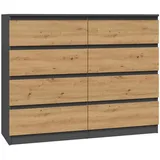 Topeshop Malwa M8/120 Anthrazit Artisan Kommode