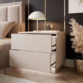 lookway Nachtschrank LINA 55 x 0 x 0 cm Beige