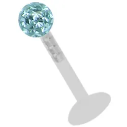 Dehnschnecke ADELIA ́S "Piercing  Ohrpiercing", Damen, blau (hellblau), Titan, modisch, Piercings, Teflon ist Allergiefrei und als Erstpiercing zugelassen