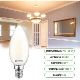 Lumiled LED-Lampe B35 E14 7 W 3000K warmweiß 6 St.
