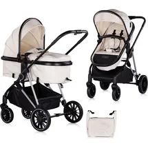 Chipolino Chipolino, Aura 2-in-1-Kombikinderwagen Biscotta - Beige