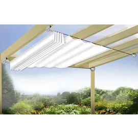 Floracord Peddy Shield Sonnensegel 275 cm x 96 cm Uni Weiß