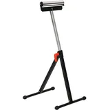 Rollenbock, Rollenauflage, Höhenverstellbares Arbeitsbock, Rollenständer, Hiflsbock, Stützbock, Bis 90 Kg, Metall, Schwarz, 44 X 50 X 68-110 Cm