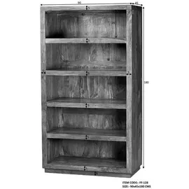 MASSIVMOEBEL24.DE Regal Sheesham 90 x 45 x 180 cm Walnuss