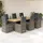 vidaXL Garten-Bistro-Set 9-tlg. Grau