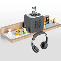 Matschepfütze® Kinder Regal kompatibel mit Toniebox und kompatibel mit Tonie Regal für über 40 Figuren für sicheren Stand - Wandregal für die Musikbox - mit Kopfhörerhalterung für Jungen und Mädchen