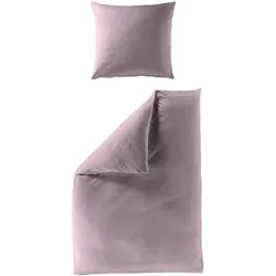 Bettwäsche Mako-Satin flieder - 155x220cm, mit 1 Kissen