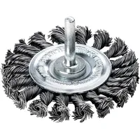 Lessmann GmbH Lessmann Schaft-Rundbürste gezopft Stahldraht 0,50 mm, Typ: