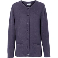 Alpaka-Strickjacke, Melange lila, 48/50