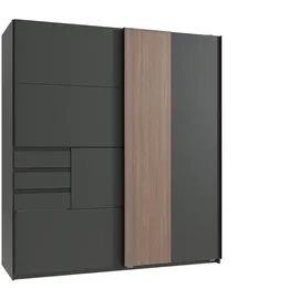 möbel-direkt.de Schwebetürenschrank Coburg 180 x 198 x 65 cm Grau