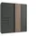 möbel-direkt.de Schwebetürenschrank Coburg 180 x 198 x 65 cm Grau
