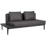BIZZOTTO Gartenlounge Sitzbank Matrix aus Aluminium, Anthrazit - mit Kissen