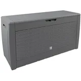 CASARIA Casaria® Gartenbox UV-beständig 310L Haltegriffe Rollen Terrasse Balkon Wohnzimmer Wintergarten Truhe Gartenbox Kissenbox 119x48cm Rattan-Optik Grau