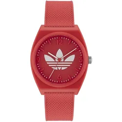 adidas Project Two Armband-Uhr mit Wasserdichtigkeit 5 ATM sportliche Quarzuhr Uhr AOST23051 Rot/Weiß - One-Size