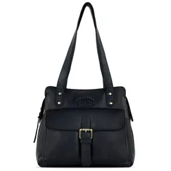 Klondike 1896 Rush Zoe Schultertasche Leder 26 cm schwarz