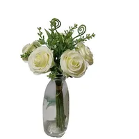 Hti-Living Kunstblume Rosenstrauß in Vase Flora