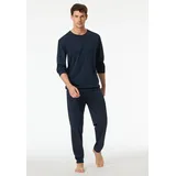 SCHIESSER Schlafanzug Comfort Essentials Blau 52