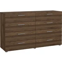 VCM ebuy24 Kommode 8 Schubladen Nussbaum-Dekor