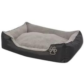 vidaXL Hundekorb mit gepolstertem Kissen M 48 x 48 cm schwarz