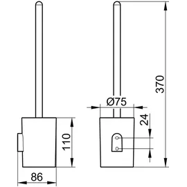 Keuco WC-Bürstengarnitur Smart.2 Weiß (14764)