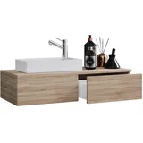 VCM my bath Badmöbel-Set Gudas 914876 sonoma-eiche 85,0 x 35,0 x 14,0 cm