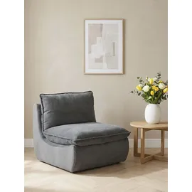 Hela Cocktailsessel Rhodos Microfaser 74 x 77 x 87 cm Dunkelgrau mit Kissen