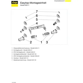 Viega Easytop Montageeinheit 553609 Qn 2,5, Rp 1 x Rp 1, für Wasserzähler
