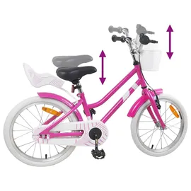 vidaXL 18 Zoll RH 0 cm Dunkelrosa
