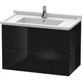 Duravit Waschtischunterschrank 2 Auszüge 82 x 55,8 x 46,9 cm Schwarz Hochglanz