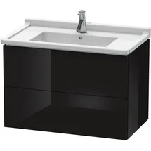 Duravit Waschtischunterschrank 2 Auszüge 82 x 55,8 x 46,9 cm Schwarz Hochglanz
