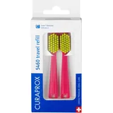 Curaprox CS 5460 Zahnbürstenköpfe – Für Reiseset | Ultrasanfte Plaque-entfernung | rosa-gelb | Nachfüllpackung Im Duo-pack