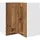 vidaXL Hängeschrank Eck-Hängeschrank Altholz-Optik 57 x 57 x 60 cm Braun