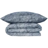 SCHIESSER Missy Floral Rauchblau 135 x 200 cm + 80 x 80 cm