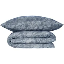 SCHIESSER Missy Floral Rauchblau 135 x 200 cm + 80 x 80 cm