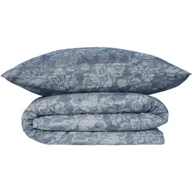 SCHIESSER Missy Floral Rauchblau 135 x 200 cm + 80 x 80 cm