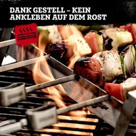 FMprofessional Grillspieß 34 x 24,5 cm Edelstahl weiß