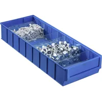 Allit 456570 Sichtlagerkasten (L x B x H) 500 x 185 x 81mm Blau 1St.
