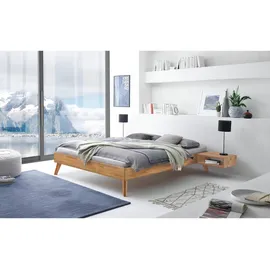 Hasena Massivholzbett Calvari 100 x 200 cm Holz Braun Kernbuche