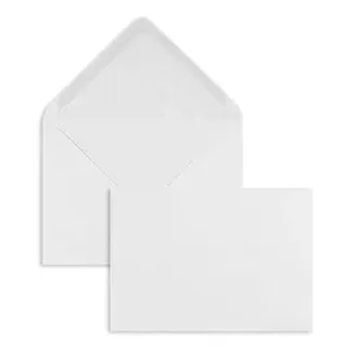 Blanke Briefumschläge weiß, B6, ohne Fenster, nassklebend, 90g/m2, 100 Stück