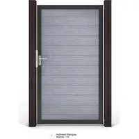 GroJa Solid Steckzaun Tor Universal-DIN Steingrau 100 cm x 180 cm