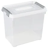 Curver 243859 Aufbewahrungsbox HANDY stapelbar (L x B x H) 294 x 194 x 254mm Transparent, Silber 1St