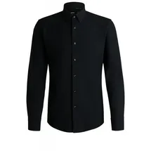 Boss Slim Fit Businesshemd aus Feintwill mit Stretch-Anteil, Black, 40