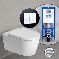 Duravit ME by Starck HygieneFlush Komplett-SET Wand-WC mit neeos Vorwandelement,, 2579099000+16782WH#SET,