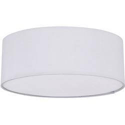 Decken Leuchte grau Wohn Zimmer Beleuchtung Textil Strahler Lampe rund im Set inkl. LED Leuchtmittel