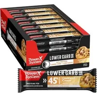Power-System Proteinriegel Lower Carb, 28 Riegel, Cookies & Cream, je 40g, pro Riegel 18g Protein