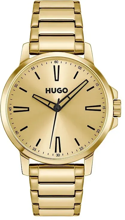 Hugo Herrenuhr #Smooth 1530420 - gold